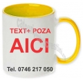 Cana personalizata, Interior si toarta galben